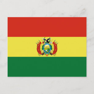 Flagge Boliviens Postkarte