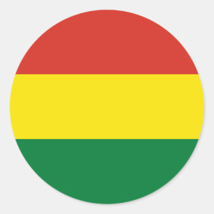 Flagge Boliviens Runder Aufkleber