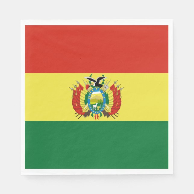 Flagge Boliviens Serviette (Vorderseite)