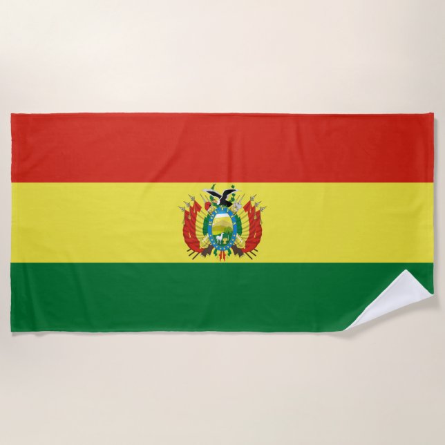 Flagge Boliviens Strandtuch (Vorderseite)