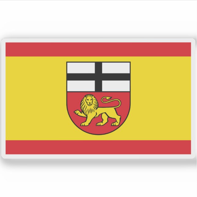 Flagge Bonn, Deutschland Aufkleber (Vorderseite)