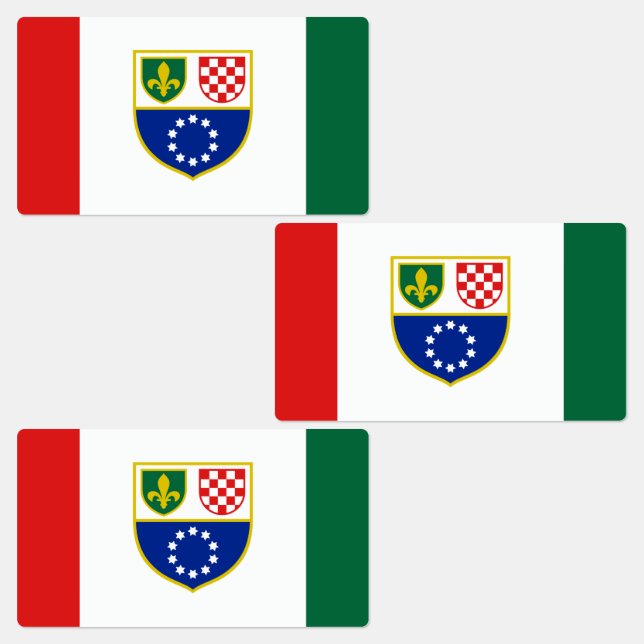 Flagge Bosnien und Herzegowina Etiketten (Gruppe)