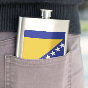 Flagge Bosnien und Herzegowina Flachmann