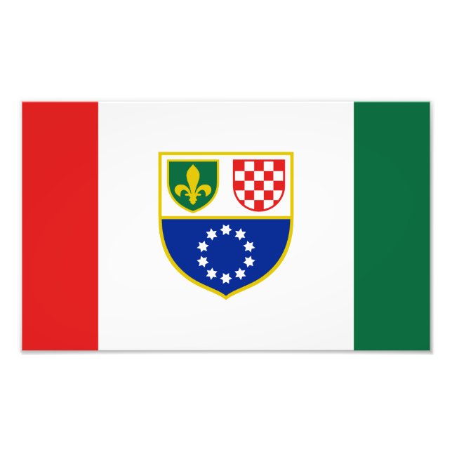 Flagge Bosnien und Herzegowina Fotodruck (Vorne)