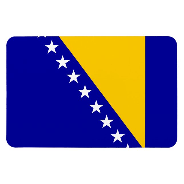 Flagge Bosnien und Herzegowina Magnet (Horizontal)