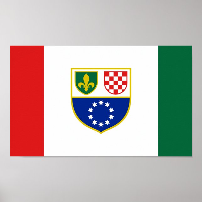 Flagge Bosnien und Herzegowina Poster (Vorne)