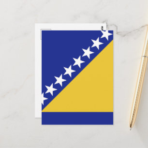 Flagge Bosnien und Herzegowina Postkarte