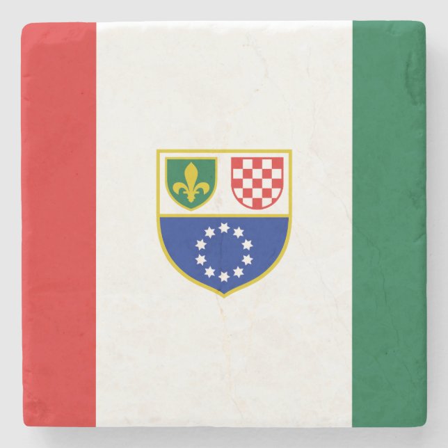 Flagge Bosnien und Herzegowina Steinuntersetzer (Vorderseite)