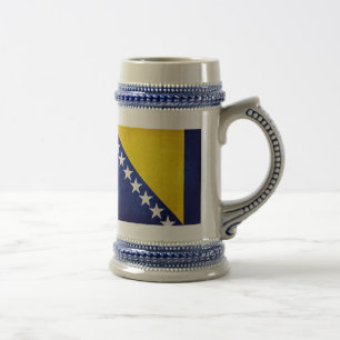Flagge Bosniens Bierglas