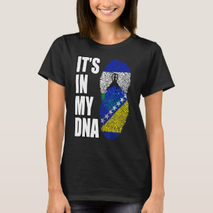 Flagge Bosniens und Basotho Mix Dna T-Shirt