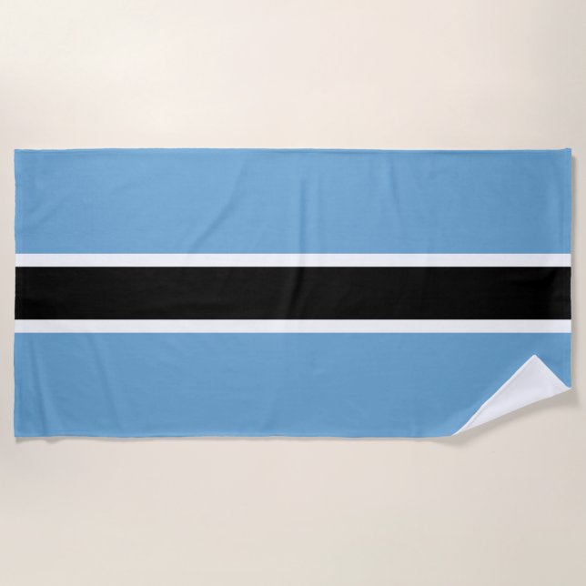 Flagge Botswanas (Botswana) Strandtuch (Vorderseite)