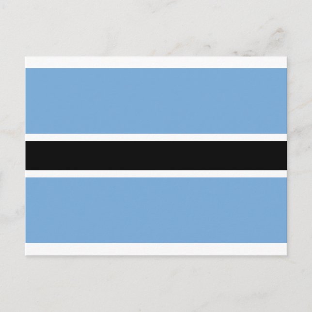 Flagge Botswanas - Folaga ya Botswana Postkarte (Vorderseite)
