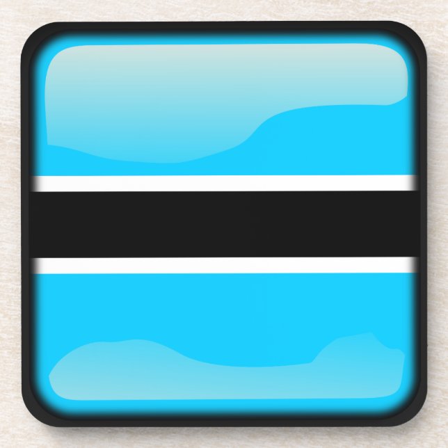 Flagge Botswanas Getränkeuntersetzer (Vorderseite)