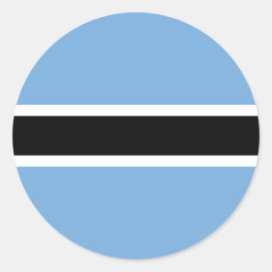 Flagge Botswanas Runder Aufkleber