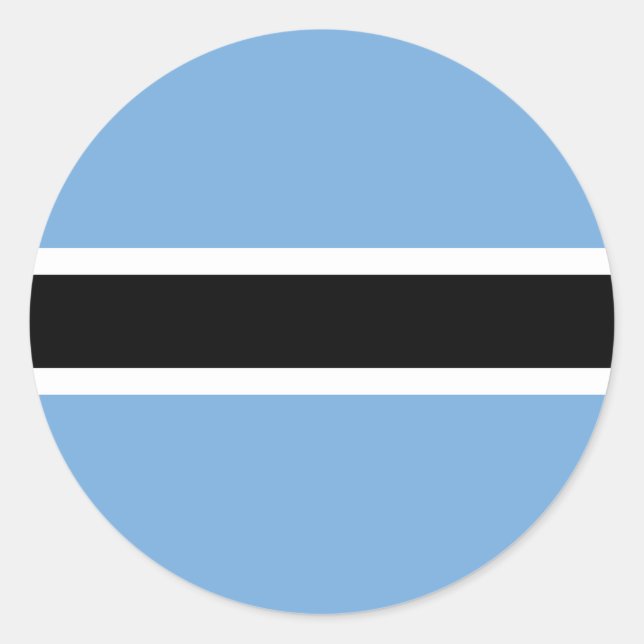 Flagge Botswanas Runder Aufkleber (Vorderseite)
