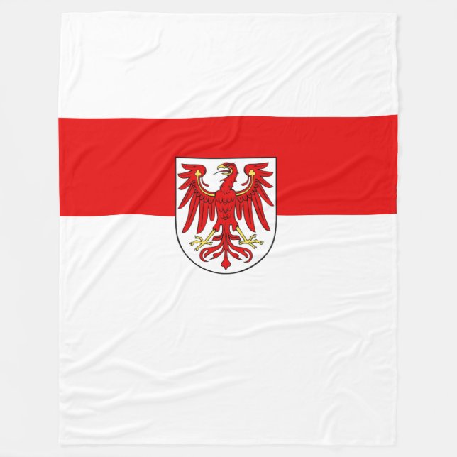 Flagge Brandenburgs Fleece Blanket (Vorderseite)