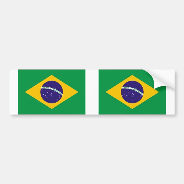 Flagge Brasiliens Autoaufkleber (Vorne)