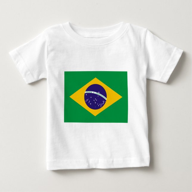 Flagge Brasiliens Baby T-shirt (Vorderseite)
