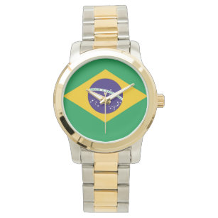 Flagge Brasiliens Bandeira do Brasil Armbanduhr