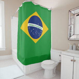 Flagge Brasiliens Bandeira do Brasil Duschvorhang