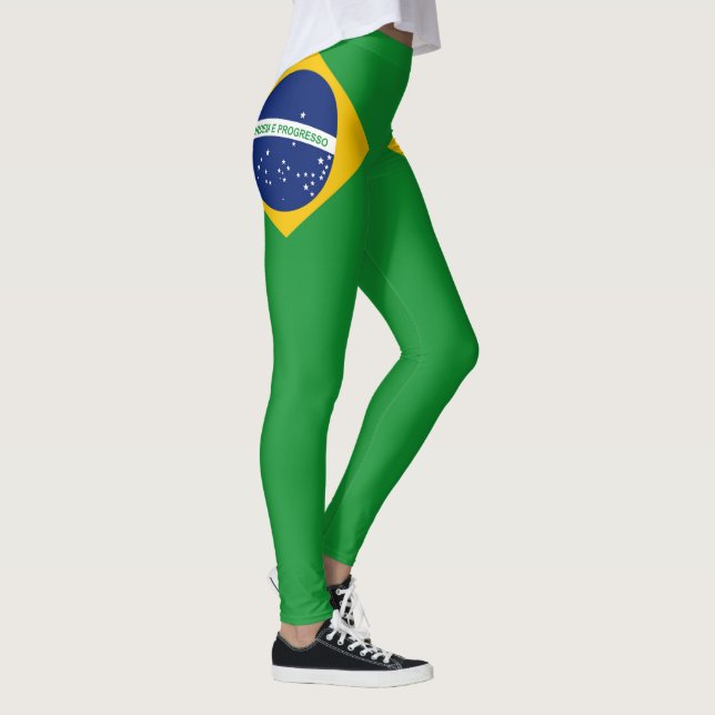 Flagge Brasiliens Bandeira do Brasil Leggings (Rechts)