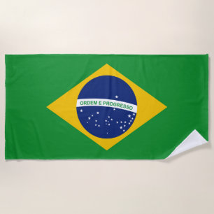 Flagge Brasiliens Bandeira do Brasil Strandtuch