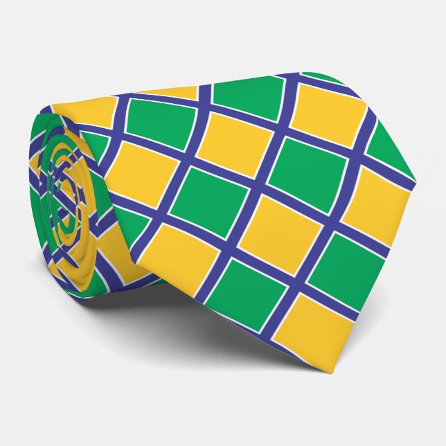 Flagge Brasiliens Brasilien färbt II Krawatte (Gerollt)