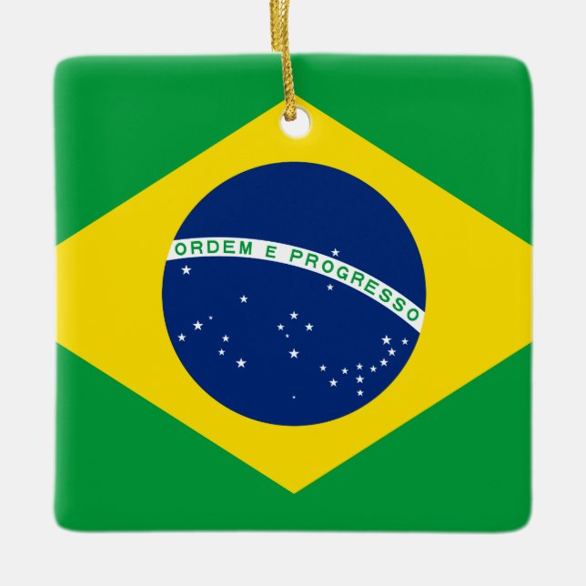 Flagge Brasiliens (Brasilien) Keramikornament (Vorderseite)