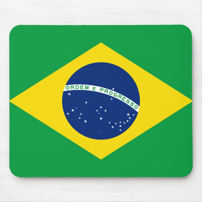 Flagge Brasiliens (Brasilien) Mousepad (Vorne)