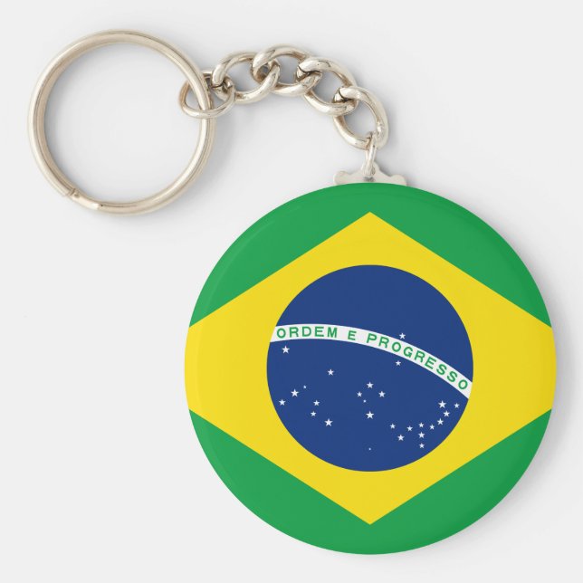 Flagge Brasiliens (Brasilien) Schlüsselanhänger (Vorne)