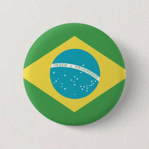 Flagge Brasiliens Button