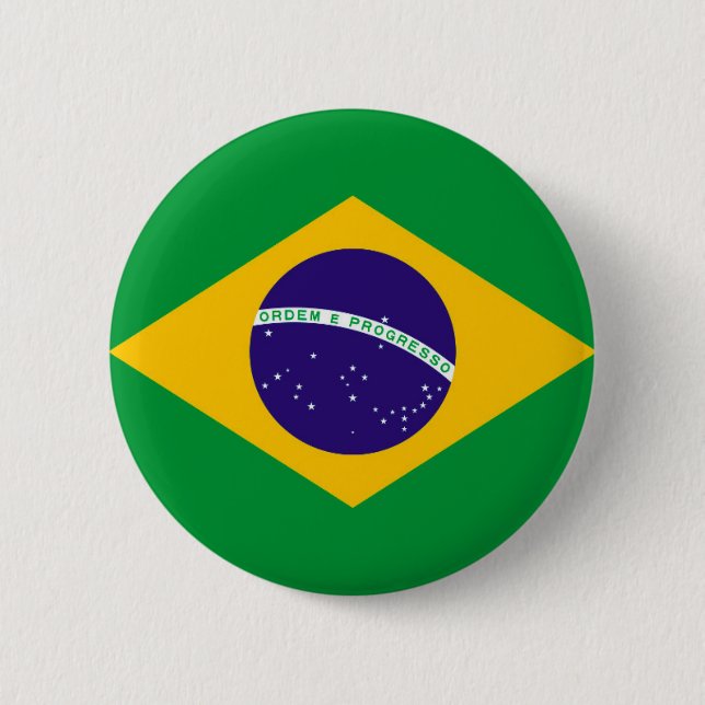 Flagge Brasiliens Button (Vorderseite)