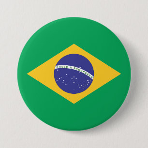 Flagge Brasiliens Button