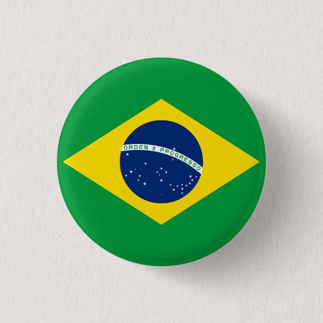 Flagge Brasiliens Button (Vorderseite)