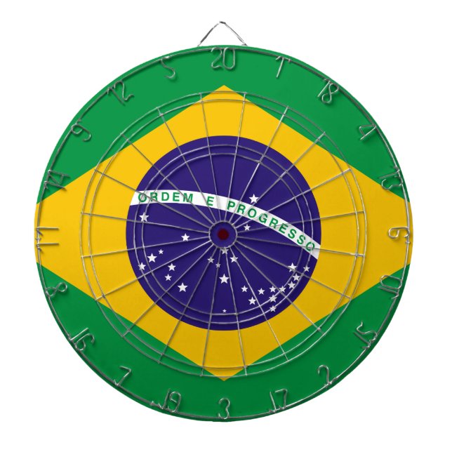 Flagge Brasiliens Dartscheibe (vorne)