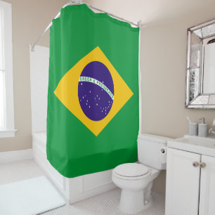 Flagge Brasiliens Duschvorhang