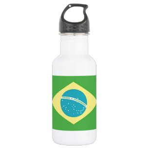 Flagge Brasiliens Edelstahlflasche