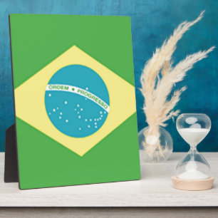 Flagge Brasiliens Fotoplatte