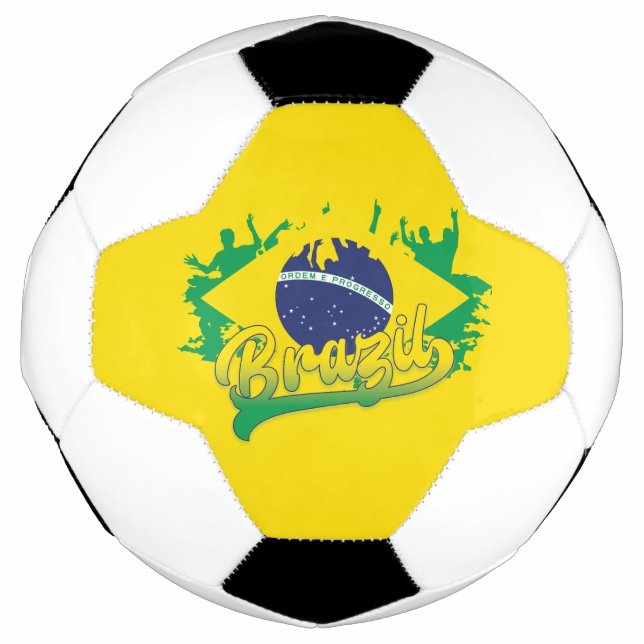 Flagge Brasiliens Fußball (Vorderseite)