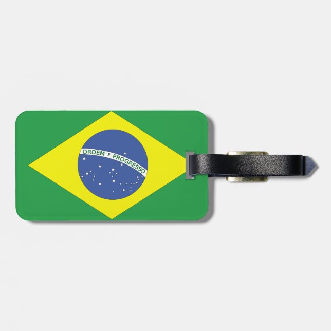 Flagge Brasiliens Gepäckanhänger (Rückseite horizontal)