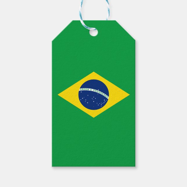 Flagge Brasiliens Geschenkmarke Geschenkanhänger (Vorderseite)
