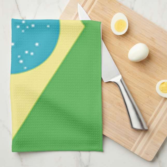 Flagge Brasiliens Geschirrtuch (Viertel Falte)