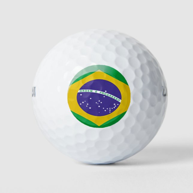 Flagge Brasiliens Golfball (Vorderseite)