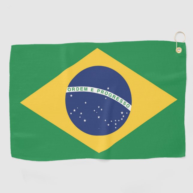 Flagge Brasiliens Golfhandtuch (Horizontal)
