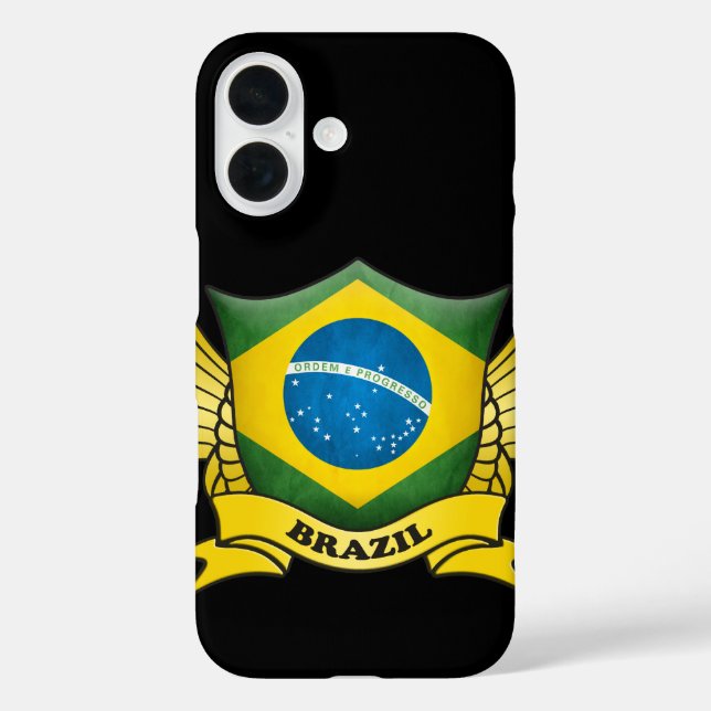 Flagge Brasiliens iPhone 16 Hülle (Rückseite)