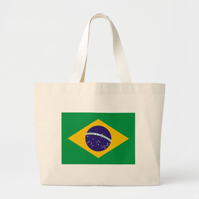 Flagge Brasiliens Jumbo Stoffbeutel (Vorne)