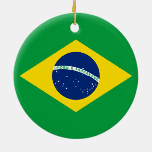 Flagge Brasiliens Keramik Ornament