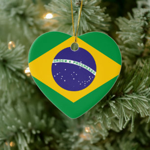 Flagge Brasiliens Keramik Ornament