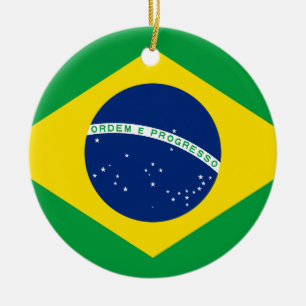 Flagge Brasiliens Keramik Ornament