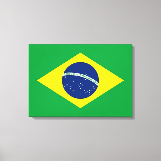 Flagge Brasiliens Leinwanddruck (Vorderseite)
